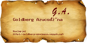Goldberg Azucséna névjegykártya